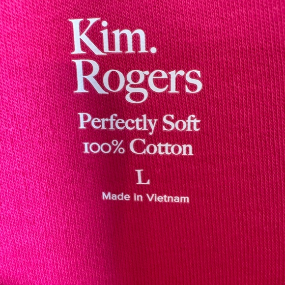 NWT KIM ROGERS  *HAPPY HOUR* 3/4 SLEEVES TOP    LARGE   #CL - Picture 7 of 9